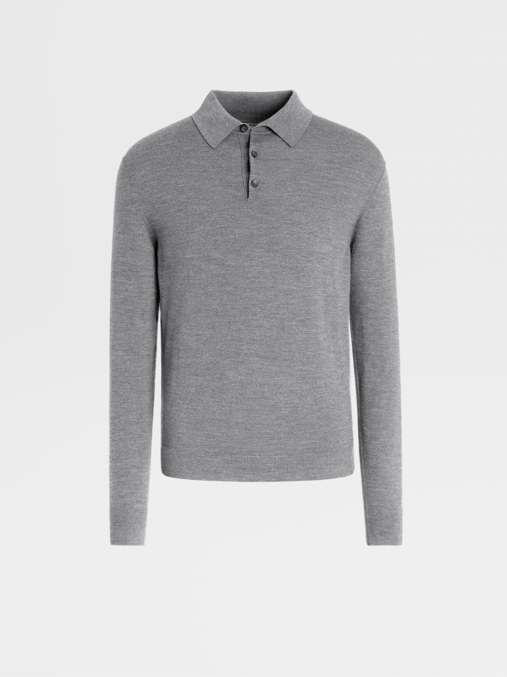 Light Grey Mélange 12milmil12 Wool Knit Polo SS23 10527759 | Zegna BE